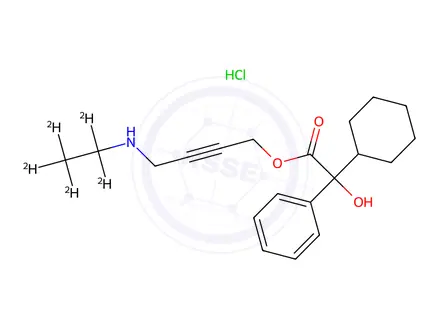 Chemical structure of rac Desethyl Oxybutynin-d5 Hydrochloride
