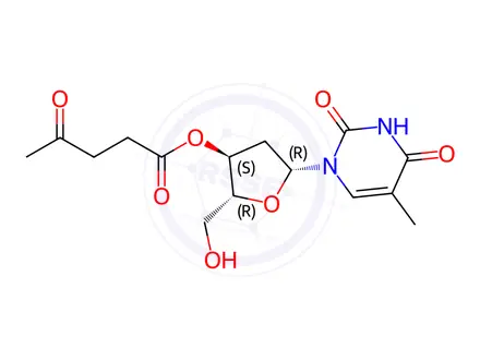Chemical structure of 3'-O-Levulinoyl-N-benzoyl-2'-deoxythymidine