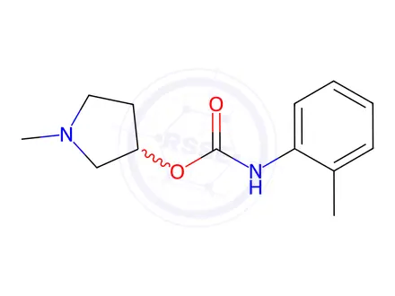 Chemical structure of o-Methylcarbanilic acid 1-methyl-3-pyrrolidinyl ester