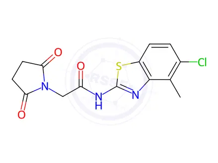 Chemical structure of N-(5-Chloro-4-methylbenzo[d]thiazol-2-yl)-2-(2,5-dioxopyrrolidin-1-yl)acetamide
