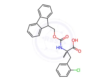 Chemical structure of Phenylalanine, 2-chloro-N-[(9H-fluoren-9-ylmethoxy)carbonyl]-α-methyl-