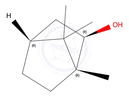 Chemical structure of (1R,2R,4R)-1,7,7-trimethylbicyclo[2.2.1]heptan-2-ol