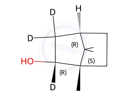 Chemical structure of Borneol-2,3.3-d3