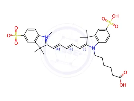 Chemical structure of Sulfo-Cy5 Carboxylic Acid