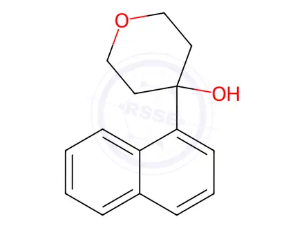 Chemical structure of 4-(naphthalen-1-yl)tetrahydro-2H-pyran-4-ol