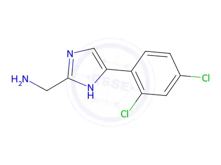 Chemical structure of (5-(2,4-dichlorophenyl)-1H-imidazol-2-yl)methanamine