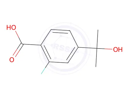 Chemical structure of 2-FLUORO-4-(2-HYDROXYPROPAN-2-YL)BENZOIC ACID