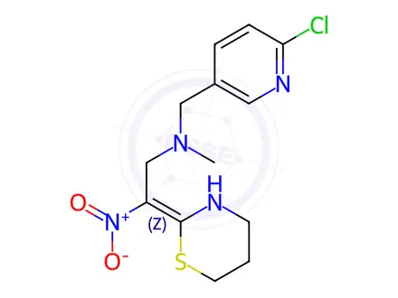Chemical structure of N-[(6-Chloro-3-pyridinyl)methyl]-N-methyl-2-nitro-2-(1,3-thiazinan-2-yliden)-1-ethanamine