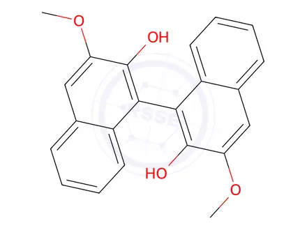 Chemical structure of (S)-3,3'-Dimethoxy-1,1'-binaphthalene-2,2'-diol