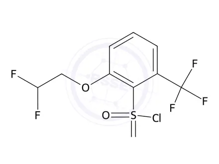 Chemical structure of 2-(2,2-Difluoroethoxy)-6-(trifluoromethyl)benzene-1-sulfonyl chloride