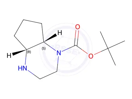 Chemical structure of Rel-tert-butyl (4aR,7aS)-octahydro-1H-cyclopenta[b]pyrazine-1-carboxylate