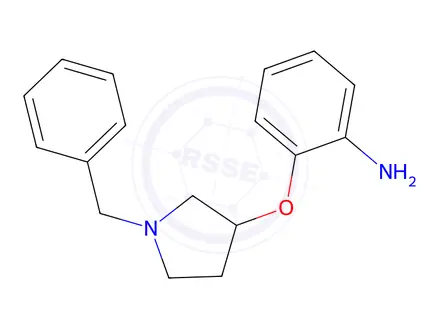 Chemical structure of 2-((1-Benzylpyrrolidin-3-yl)oxy)aniline