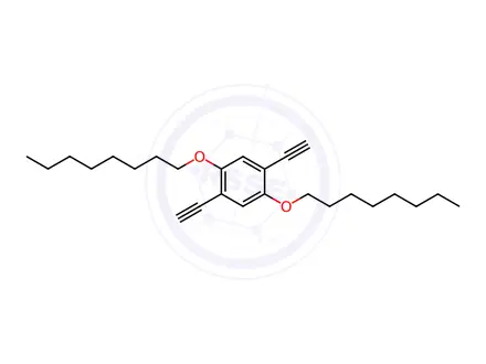 Chemical structure of 1,4-Diethynyl-2,5-bis(octyloxy)benzene