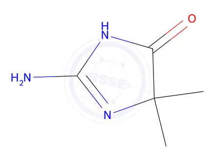 Chemical structure of 2-Amino-5,5-dimethyl-3,5-dihydro-4H-imidazol-4-one