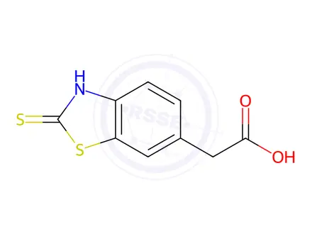 Chemical structure of 6-Benzothiazoleaceticacid,2,3-dihydro-2-thioxo-(9CI)