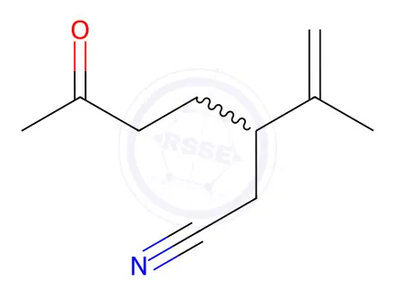 Chemical structure of 6-Oxo-3-(prop-1-en-2-yl)heptanenitrile