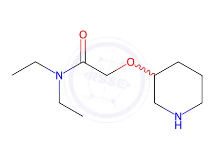 Chemical structure of N,N-Diethyl-2-(3-piperidinyloxy)acetamide
