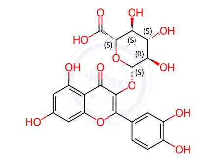 Chemical structure of Quercetol 3-O-glucuronide