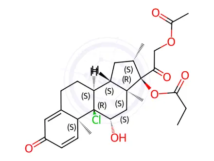 Chemical structure of Beclometasone Impurity B