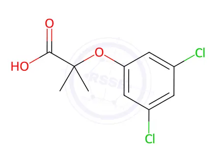 Chemical structure of 2-(3,5-Dichlorophenoxy)-2-Methylpropanoic acid