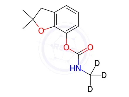 Chemical structure of Carbofuran-d3
