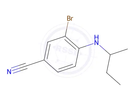 Chemical structure of 3-Bromo-4-(sec-butylamino)benzonitrile