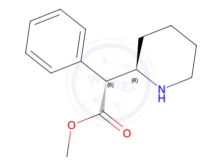Chemical structure of D-threo-Methylphenidate