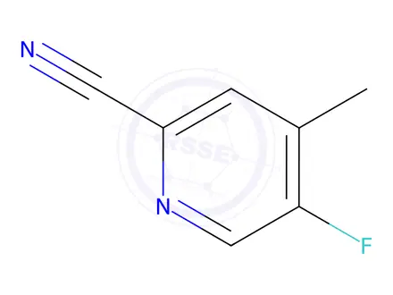 Chemical structure of 5-fluoro-4-methylpicolinonitrile