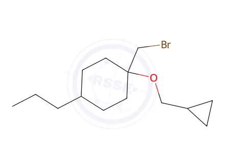 Chemical structure of 1-(Bromomethyl)-1-(cyclopropylmethoxy)-4-propylcyclohexane