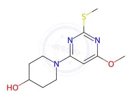 Chemical structure of 1-(6-Methoxy-2-Methylsulfanyl-pyriMidin-4-yl)-piperidin-4-ol