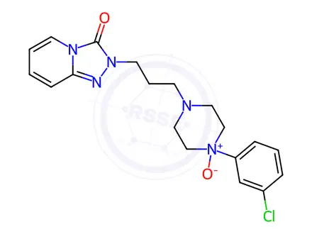 Chemical structure of 1-(3-Chlorophenyl)-4-(3-(3-oxo-[1,2,4]triazolo[4,3-a]pyridin-2(3H)-yl)propyl)piperazine 1-oxide