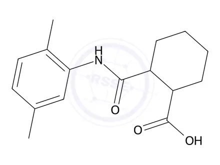 Chemical structure of 2-((2,5-Dimethylphenyl)carbamoyl)cyclohexane-1-carboxylic acid
