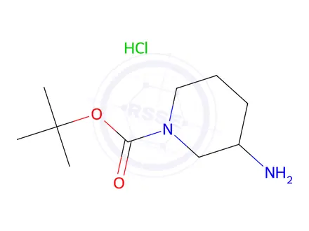 Chemical structure of tert-Butyl 3-aminopiperidine-1-carboxylate hydrochloride