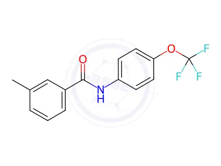 Chemical structure of 3-methyl-N-[4-(trifluoromethoxy)phenyl]benzamide