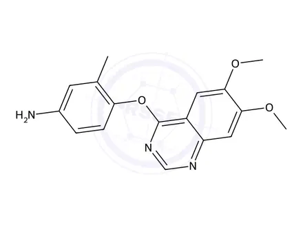Chemical structure of 4-((6,7-Dimethoxyquinazolin-4-yl)oxy)-3-methylaniline