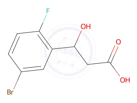 Chemical structure of 3-(5-Bromo-2-fluorophenyl)-3-hydroxypropanoic acid