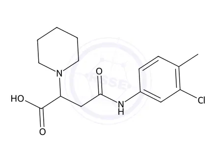 Chemical structure of 4-((3-Chloro-4-methylphenyl)amino)-4-oxo-2-(piperidin-1-yl)butanoic acid