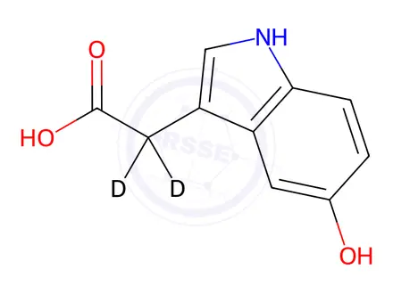 Chemical structure of 5-Hydroxyindole-3-acetic-2,2-d2 Acid