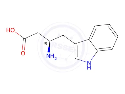 Chemical structure of (R)-3-Amino-4-(1H-indol-3-yl)butanoic acid