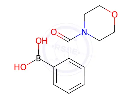 Chemical structure of 2-(Morpholine-4-carbonyl)phenylboronic acid