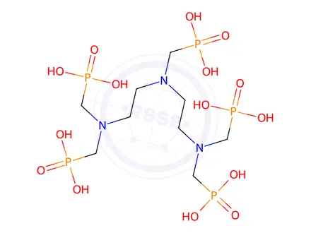 Chemical structure of Diethylenetriaminepenta(methylphosphonic acid) solution