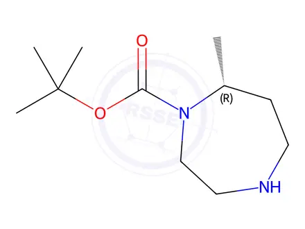 Chemical structure of tert-Butyl (7R)-7-methyl-1,4-diazepane-1-carboxylate