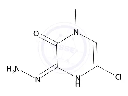 Chemical structure of 2(1H)-Pyrazinone, 5-chloro-3-hydrazinyl-1-methyl-