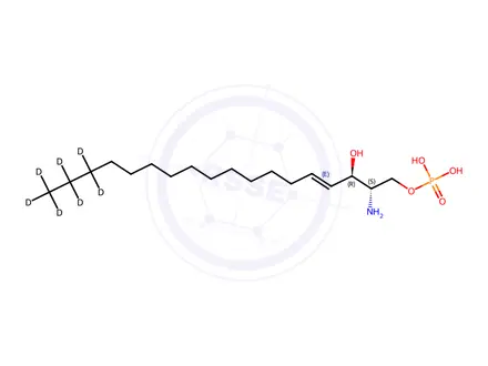 Chemical structure of Sphingosine-1-phosphate-D7