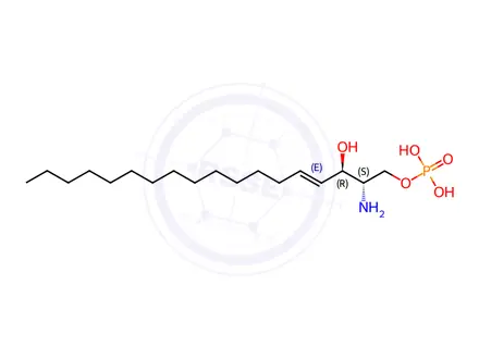 Chemical structure of D-erythro-Sphingosine 1-phosphate