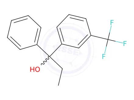 Chemical structure of 1-Phenyl-1-(3-(trifluoromethyl)phenyl)propan-1-ol