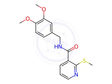 Chemical structure of N-(3,4-Dimethoxybenzyl)-2-(methylthio)nicotinamide