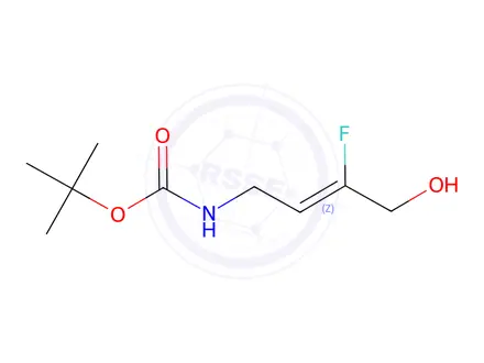 Chemical structure of Carbamic acid, [(2Z)-3-fluoro-4-hydroxy-2-butenyl]-, 1,1-dimethylethyl ester