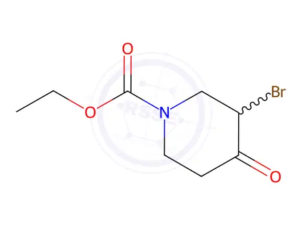 Chemical structure of Ethyl 3-bromo-4-oxo-piperidine-1-carboxylate