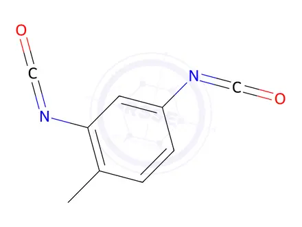 Chemical structure of Tolylene 2,4-Diisocyanate